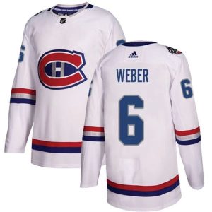 Kinder Montreal Canadiens Eishockey Trikot Shea Weber 6 Weiß 2017 100 Classic Authentic